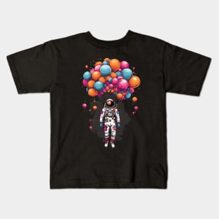 Astronaut with Balloons Kids T-Shirt